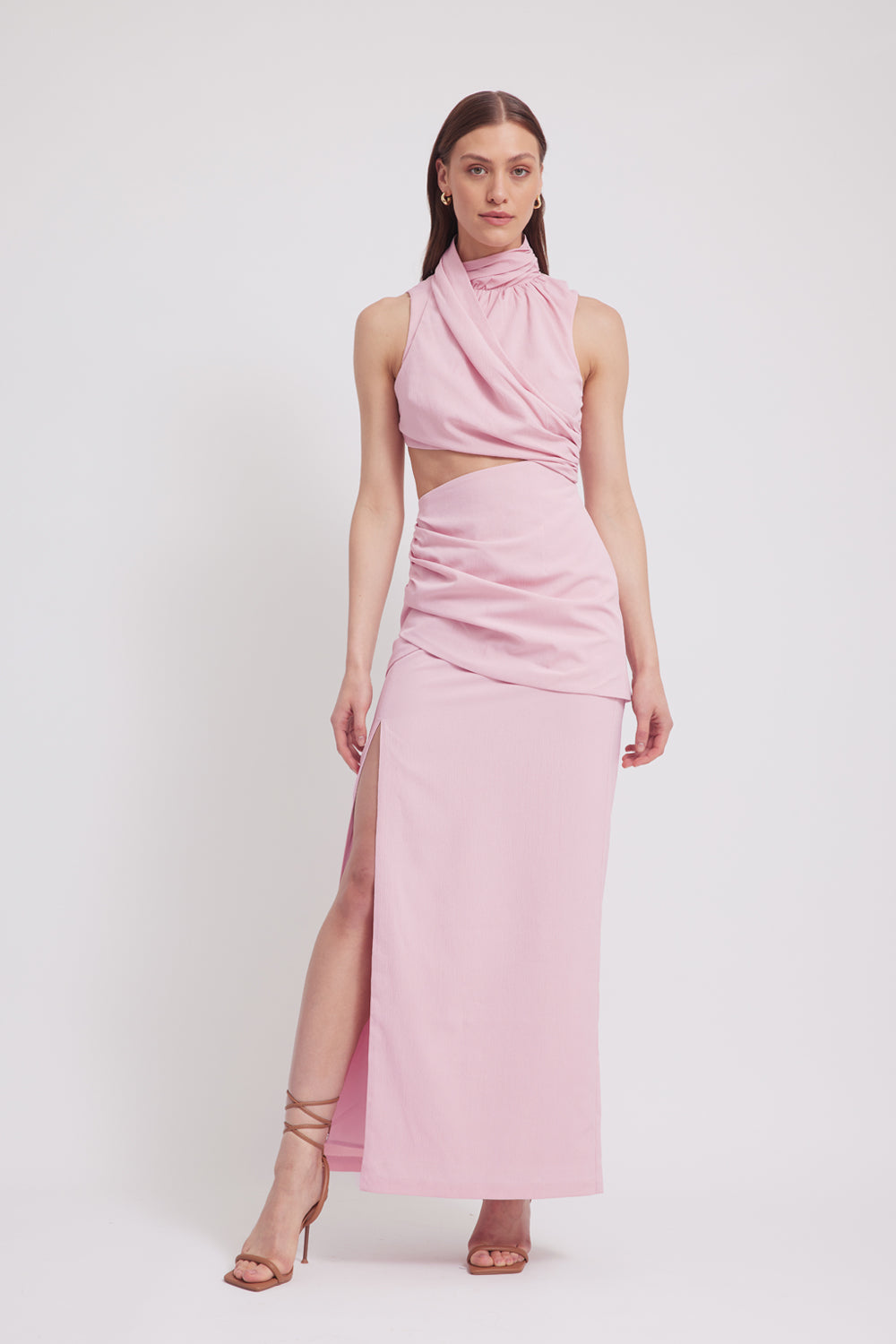 TOJHA (metallic champagne) Tacoma strapless gown main image 1