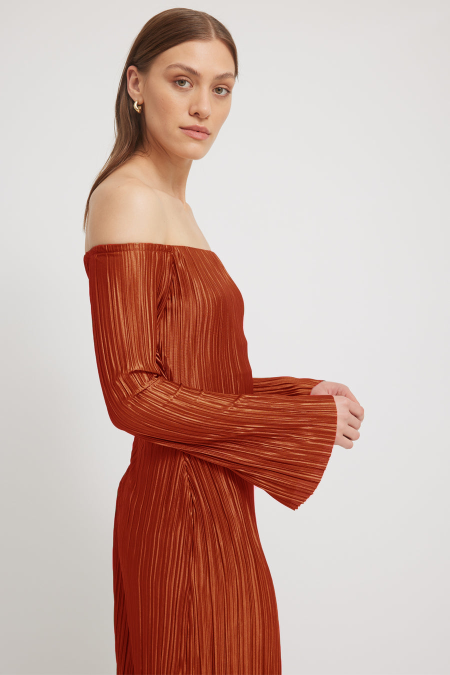 CARRIE DRESS - RUST