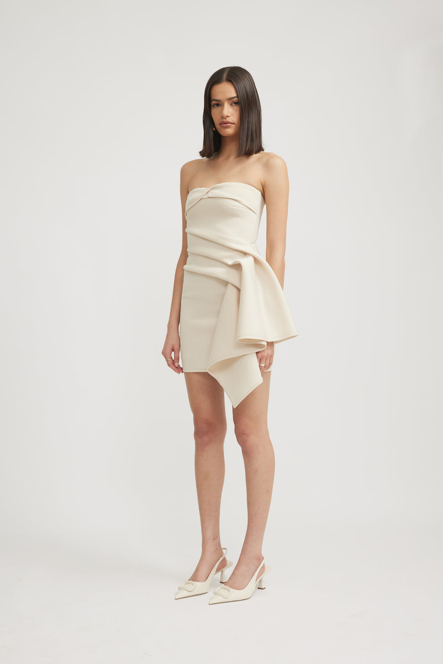 NEVIE DRESS - CHAMPAGNE BEIGE
