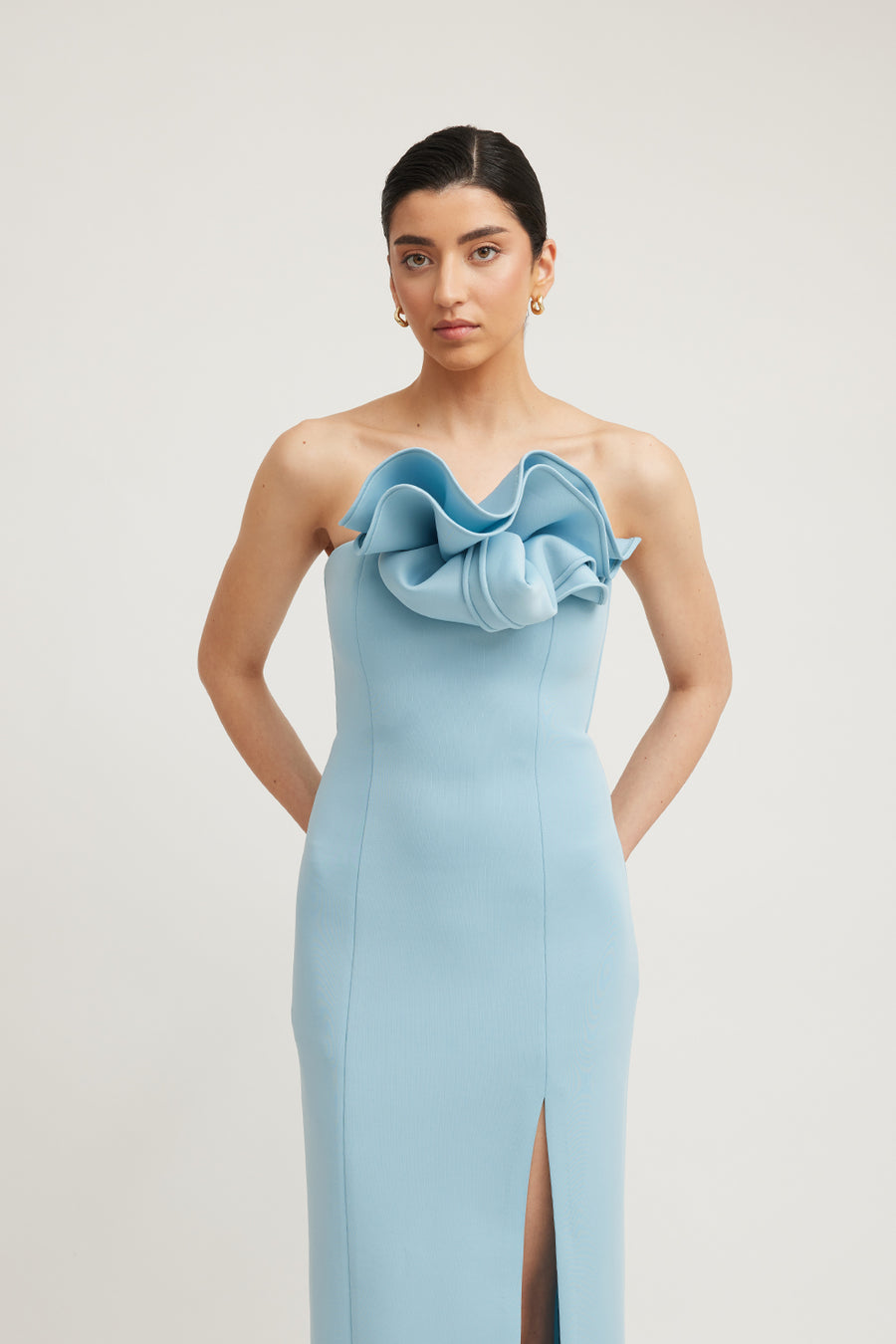 FLEUR DRESS - POWDER BLUE TOJHA FLEUR DRESS - POWDER BLUE TOJHA