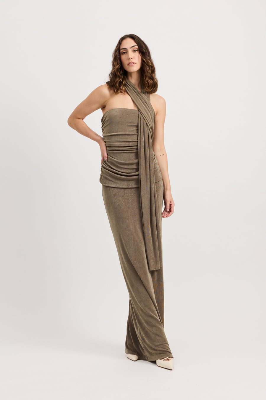 IESHA DRESS - MOSS
