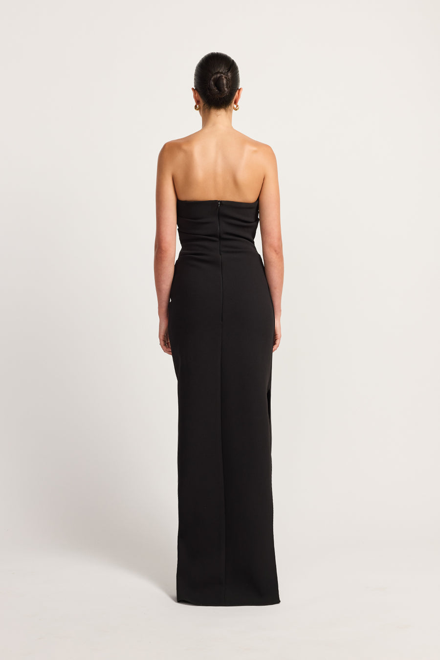 Tacoma Dress Black - Strapless Maxi Dress