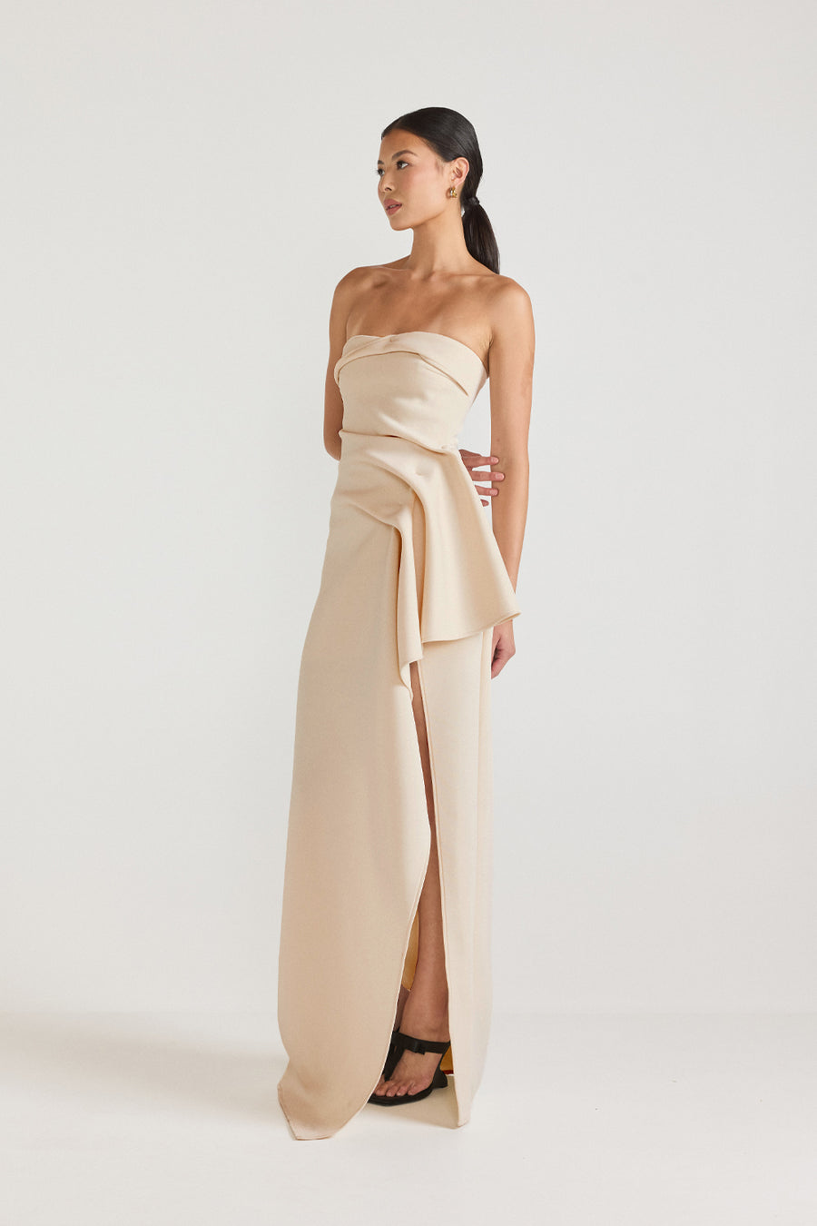 NOVEMBER DRESS - CHAMPAGNE BEIGE