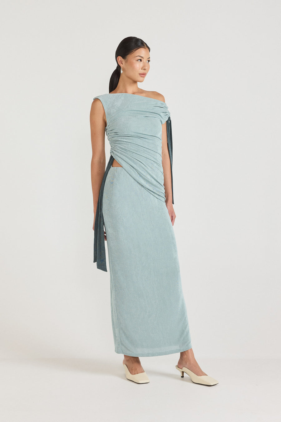 KALILAH DRESS - SEAFOAM GREEN / TEAL
