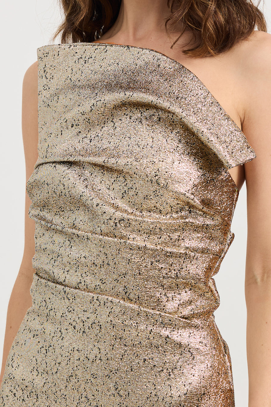 TACOMA DRESS - METALLIC CHAMPAGNE