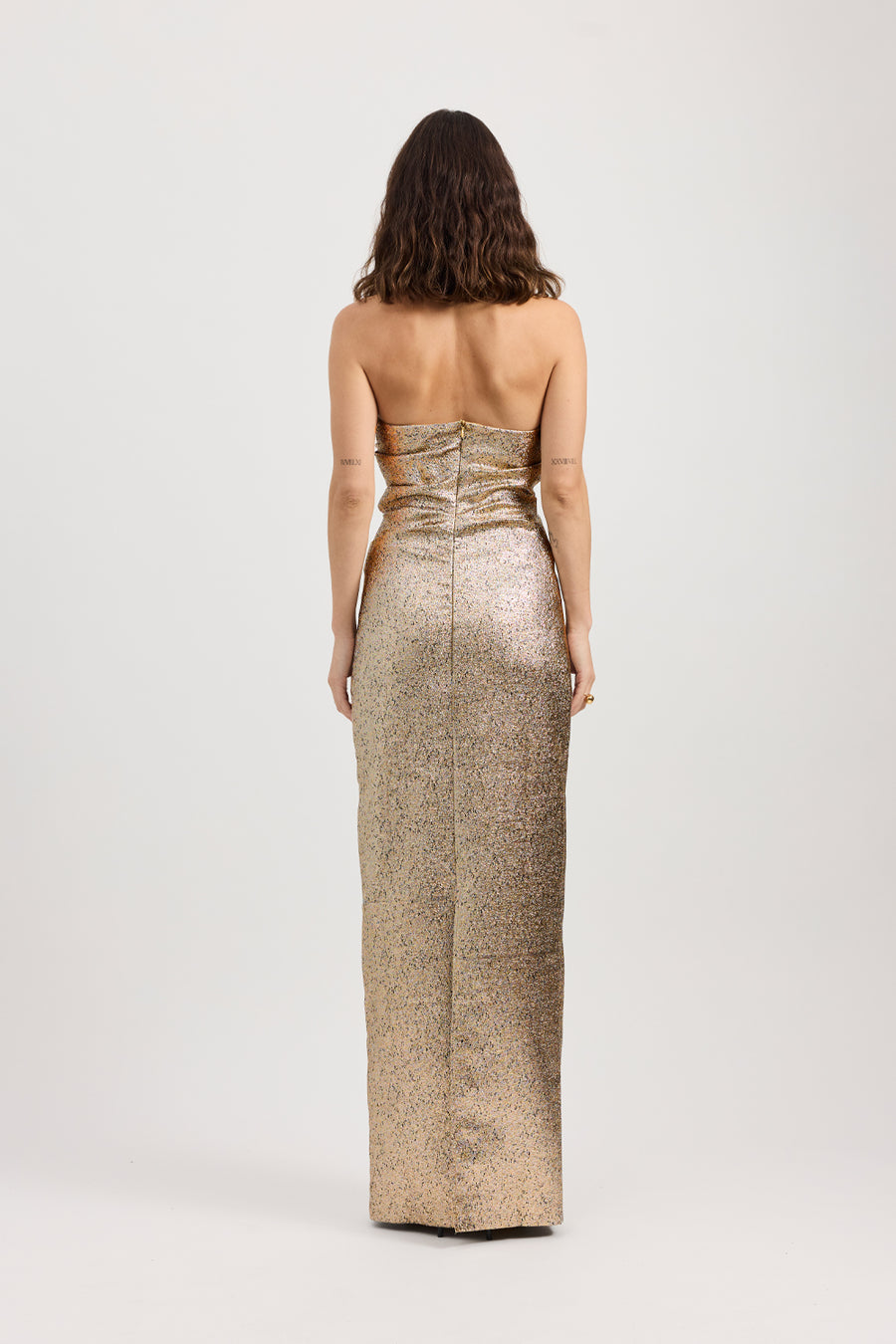 TACOMA DRESS - METALLIC CHAMPAGNE