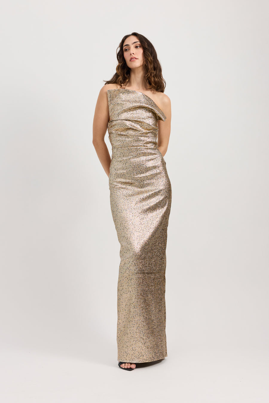 TACOMA DRESS - METALLIC CHAMPAGNE