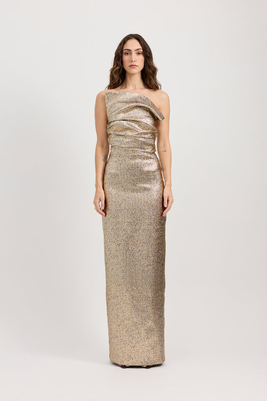 TACOMA DRESS - METALLIC CHAMPAGNE