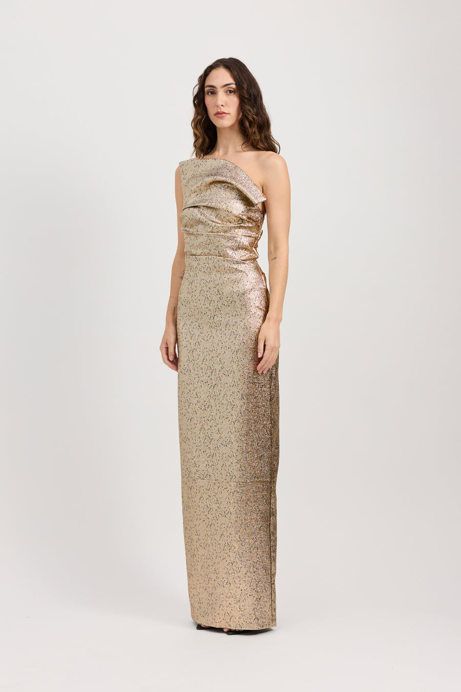 TACOMA DRESS - METALLIC CHAMPAGNE
