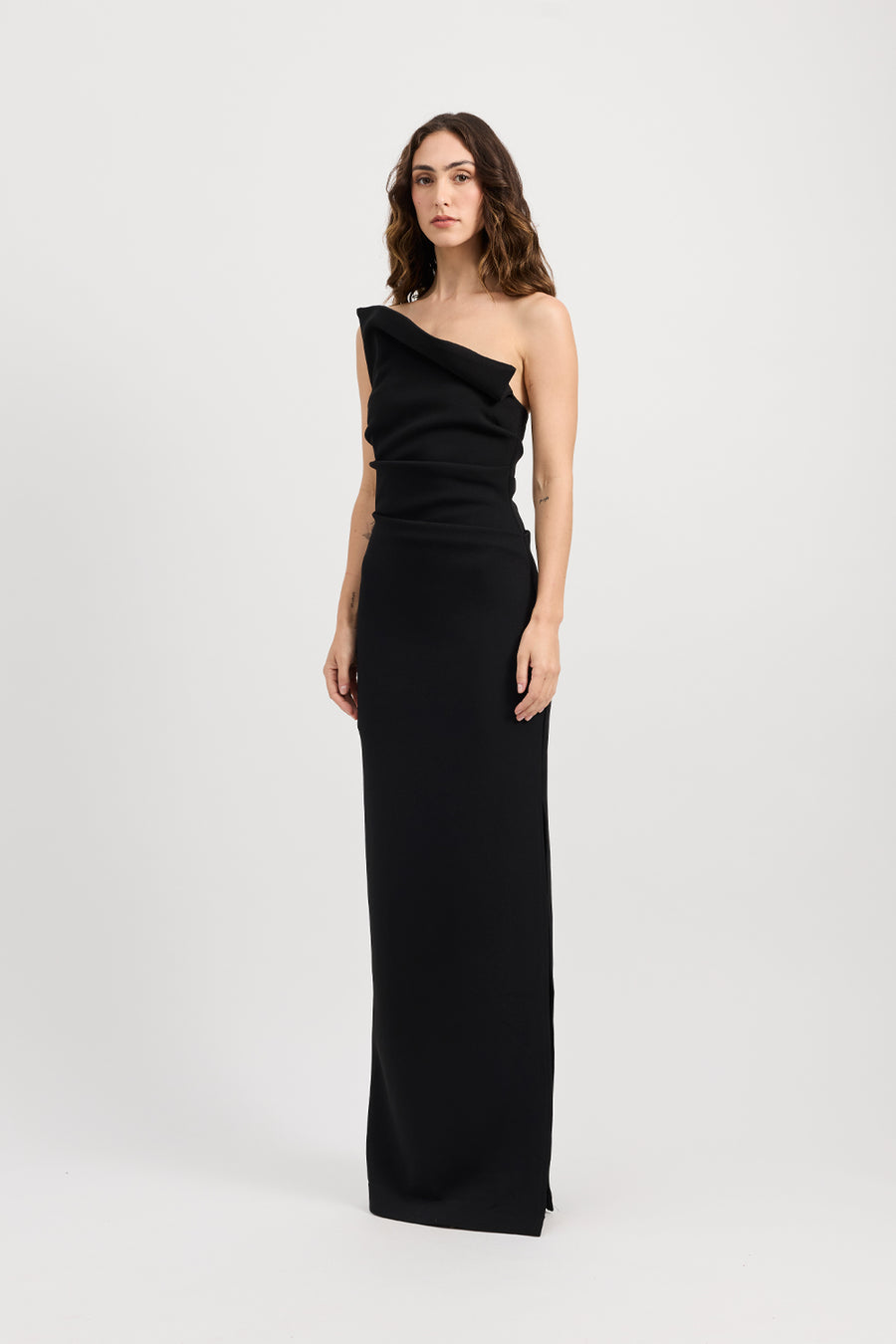 Tacoma Dress Black - Strapless Maxi Dress