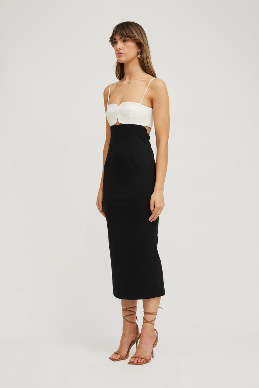 TALLULA BONDED-CREPE DRESS