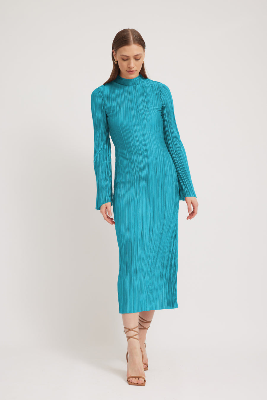 CHANTE MIDI DRESS - PEACOCK