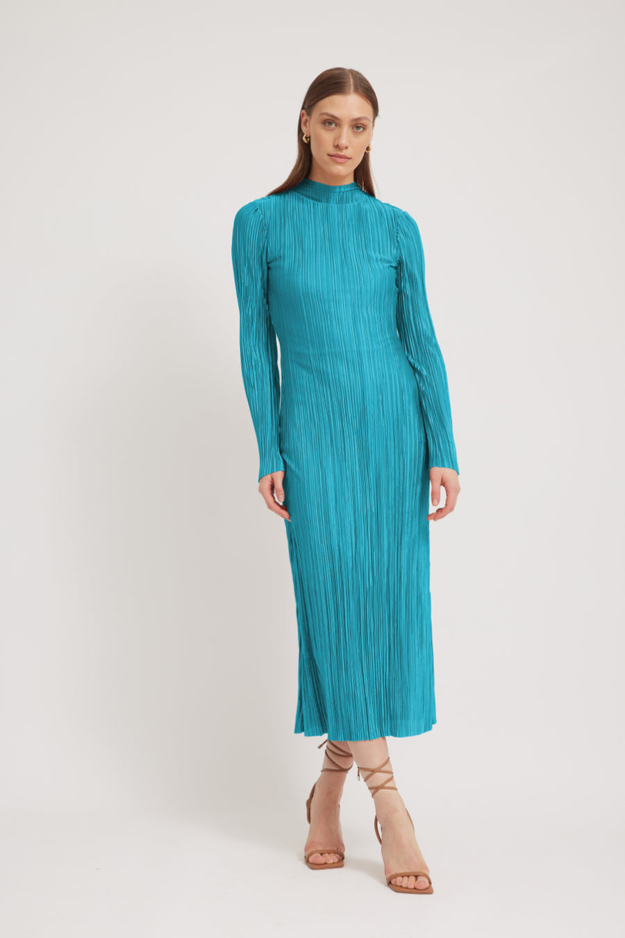 CHANTE MIDI DRESS - PEACOCK