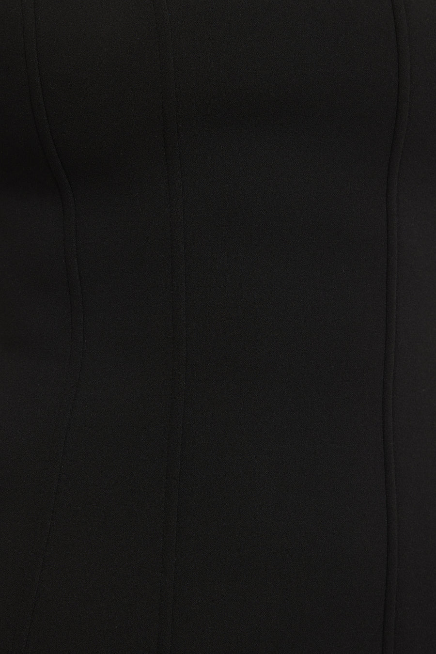 PRIM Bonded-Crepe DRESS - BLACK